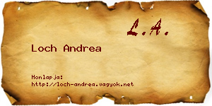 Loch Andrea névjegykártya