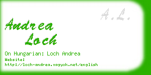 andrea loch business card